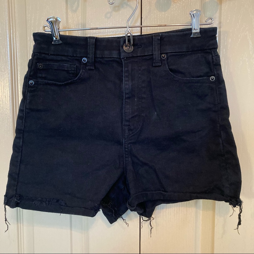 American Eagle Black AE Ne(x)t Level Curvy High-Waisted Short Short - Picture 7 of 14
